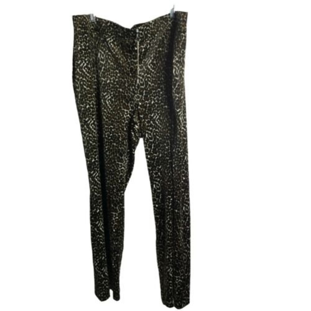 Juicy Couture Cheetah Print Velour Joggers Womens 1X Plus Size Y2K Brown New